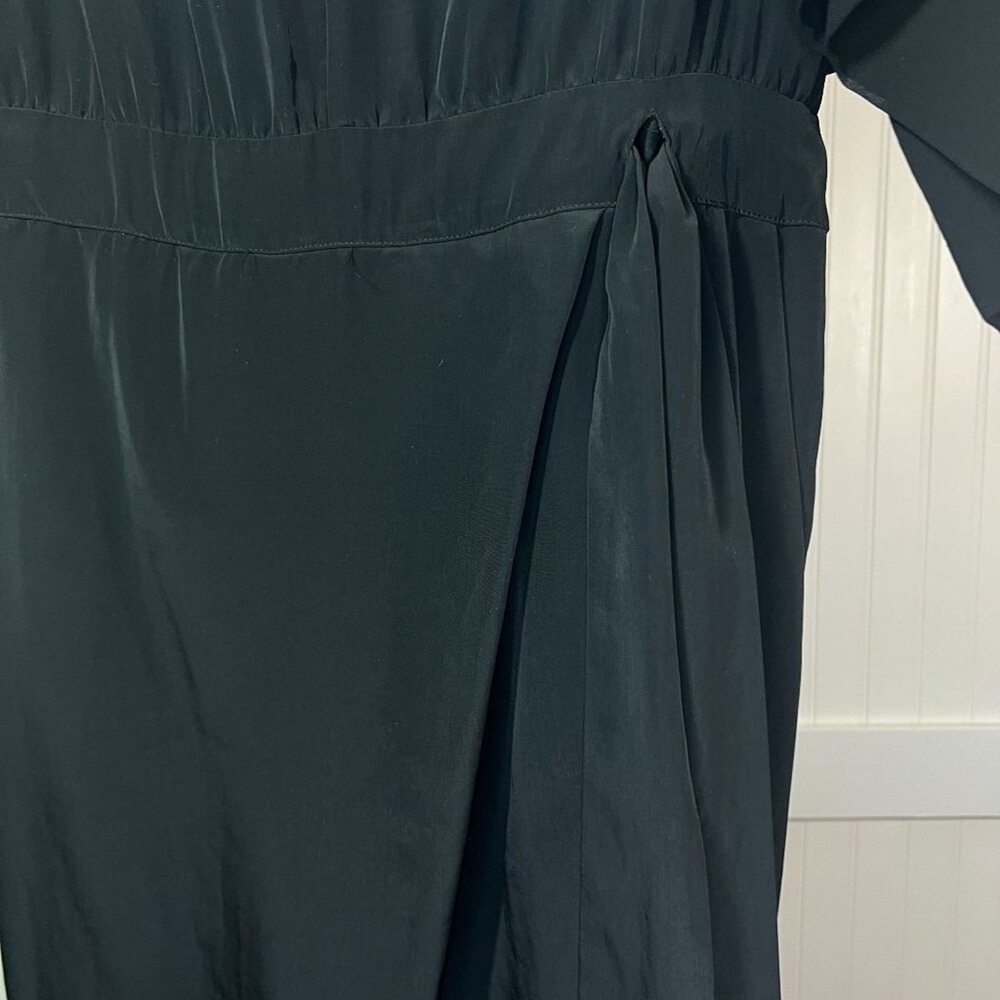 Rudsak Jumpsuit Lagenlook Black Wide Leg L Tie Waist Flowy Kimono Sleeve Gothic - Picture 5 of 11